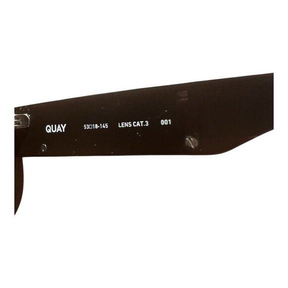 Quay Australia Sunglasses KARMA Black Frame Unisex Rectangle CAT 3 Lens NWT - Picture 7 of 9
